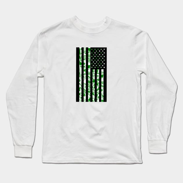 DC MONEY FLAG Long Sleeve T-Shirt by Plutocraxy